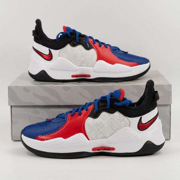 Nike PG 5 \'White University Red / Team USA\' CW3143-101 Basketball Sneakers